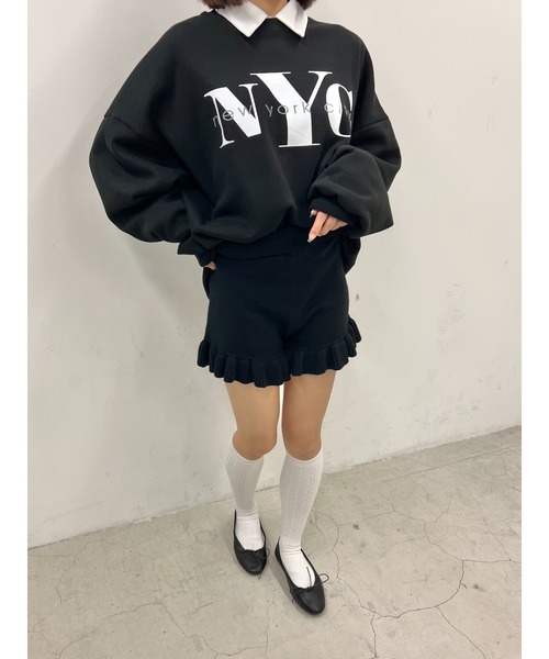 PHILLY（フィリー）の「フリルニットショートパンツ（その他パンツ・レディース・ブラック/アイボリー・FREE）」の10枚目の写真