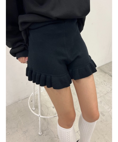 PHILLY（フィリー）の「フリルニットショートパンツ（その他パンツ・レディース・ブラック/アイボリー・FREE）」の9枚目の写真