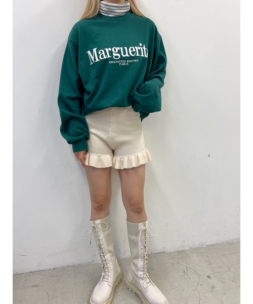 PHILLY（フィリー）の「フリルニットショートパンツ（その他パンツ・レディース・ブラック/アイボリー・FREE）」の6枚目の写真