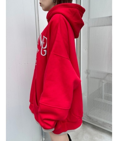 ENVYM（アンビー）の「メタリックロゴＰＫ（パーカー・レディース・ブラック/ホワイト/レッド・FREE）」の6枚目の写真