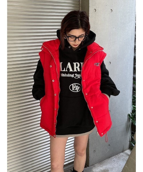 ENVYM（アンビー）の「メタリックロゴＰＫ（パーカー・レディース・ブラック/ホワイト/レッド・FREE）」の12枚目の写真