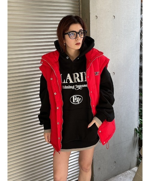 ENVYM（アンビー）の「メタリックロゴＰＫ（パーカー・レディース・ブラック/ホワイト/レッド・FREE）」の13枚目の写真