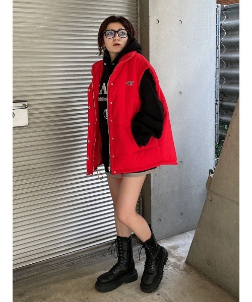 ENVYM（アンビー）の「メタリックロゴＰＫ（パーカー・レディース・ブラック/ホワイト/レッド・FREE）」の15枚目の写真