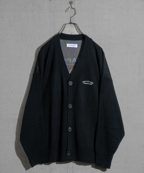 Red Cap Girl(レッドキャプガール)の「【a-r】〔Red Cap Girl/レッドキャップガール〕12Gニット バックWジャガード編み ルーズカーディガン(カーディガン/ボレロ・メンズ・ブラック/ミント/サックスブルー・MEDIUM/LARGE)」の22枚目の写真