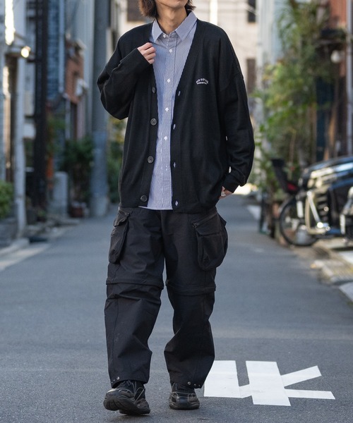 Red Cap Girl(レッドキャプガール)の「【a-r】〔Red Cap Girl/レッドキャップガール〕12Gニット バックWジャガード編み ルーズカーディガン(カーディガン/ボレロ・メンズ・ブラック/ミント/サックスブルー・MEDIUM/LARGE)」の7枚目の写真