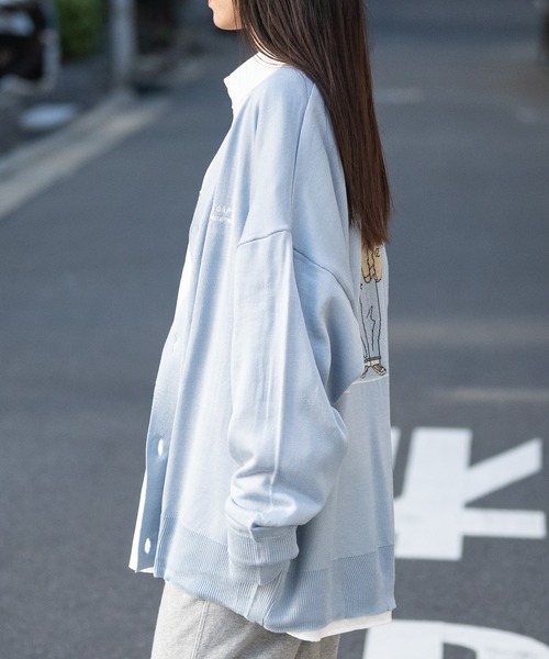 Red Cap Girl(レッドキャプガール)の「【a-r】〔Red Cap Girl/レッドキャップガール〕12Gニット バックWジャガード編み ルーズカーディガン(カーディガン/ボレロ・メンズ・ブラック/ミント/サックスブルー・MEDIUM/LARGE)」の17枚目の写真