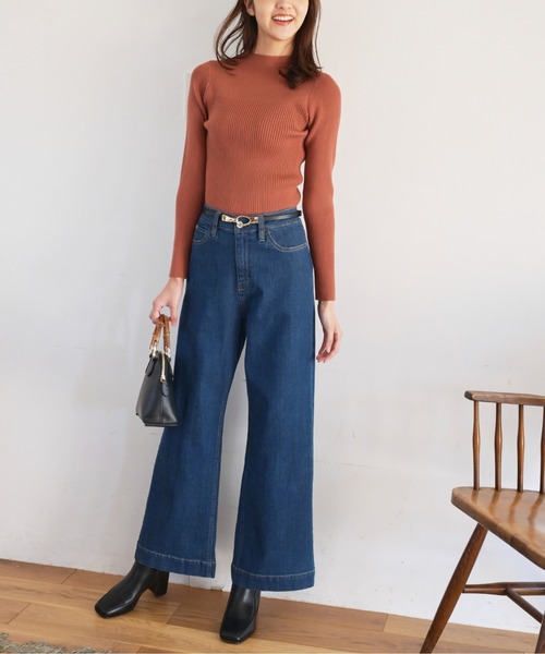 FREE'S MART（フリーズマート）の「【Sシリーズ対応】ベーシックワイドデニムパンツ（デニムパンツ・レディース・ダークネイビー/ブルー系その他3/ブルー系その他/ホワイト系その他・SMALL/MEDIUM/X-SMALL）」の16枚目の写真