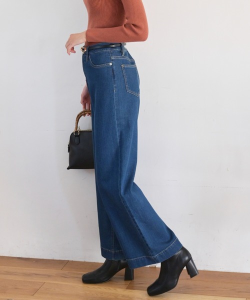 FREE'S MART（フリーズマート）の「【Sシリーズ対応】ベーシックワイドデニムパンツ（デニムパンツ・レディース・ダークネイビー/ブルー系その他3/ブルー系その他/ホワイト系その他・SMALL/MEDIUM/X-SMALL）」の7枚目の写真