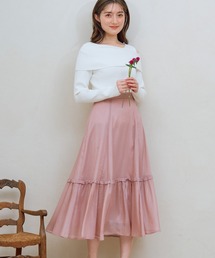 シャイニーフリル切替スカート