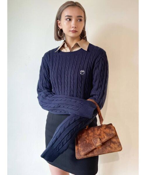 EMODA（エモダ）の「カーブウエストミニスカート（スカート・レディース・ブラック/その他/アイボリー・SMALL/MEDIUM）」の13枚目の写真