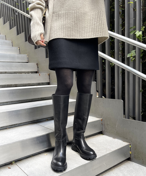 Spick & Span（スピックアンドスパン）の「≪追加≫ウールメルトンミニスカート（スカート・レディース・ブラック/モカ・36/38）」の19枚目の写真