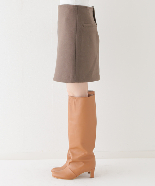 Spick & Span（スピックアンドスパン）の「≪追加≫ウールメルトンミニスカート（スカート・レディース・ブラック/モカ・36/38）」の9枚目の写真