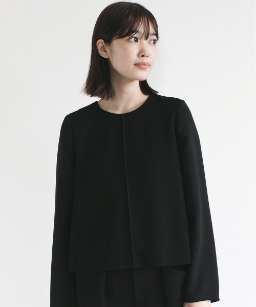 kaene（カエン）の「シフォンドッキングブラウス［ブラックフォーマル対応］（シャツ/ブラウス・レディース・ブラック・34/36/38/40）」の7枚目の写真