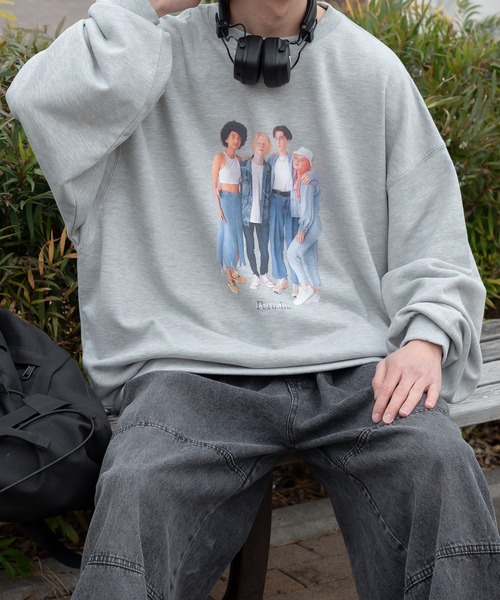 Perushu（ペルーシュ）の「ユーズドライクアソートグラフィックスウェット（スウェット・メンズ・ネイビー/イエロー/グレー/杢グレー・MEDIUM/LARGE）」の8枚目の写真