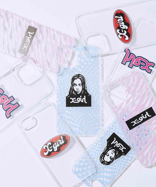 X-girl（エックスガール）の「CLEAR MOBILE CASE for iPhone 12/12Pro（スマホケース/カバー・レディース・ライトブルー/マルチ/レッド/ピンク・ONE SIZE）」の5枚目の写真