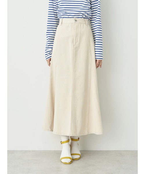 earth music&ecology(アースミュージックアンドエコロジー)の「デニムマーメイドスカート(スカート・レディース・アイボリー/サックスブルー/ダークインディゴブルー・S/M)」の11枚目の写真