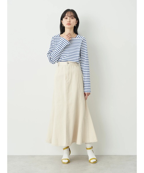 earth music&ecology(アースミュージックアンドエコロジー)の「デニムマーメイドスカート(スカート・レディース・アイボリー/サックスブルー/ダークインディゴブルー・S/M)」の13枚目の写真