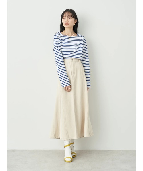 earth music&ecology(アースミュージックアンドエコロジー)の「デニムマーメイドスカート(スカート・レディース・アイボリー/サックスブルー/ダークインディゴブルー・S/M)」の14枚目の写真