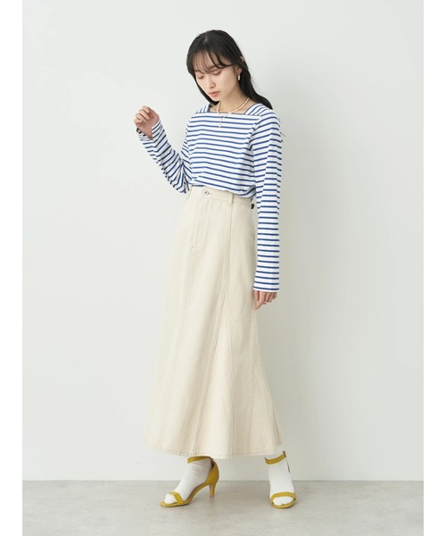 earth music&ecology(アースミュージックアンドエコロジー)の「デニムマーメイドスカート(スカート・レディース・アイボリー/サックスブルー/ダークインディゴブルー・S/M)」の15枚目の写真