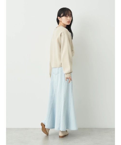 earth music&ecology(アースミュージックアンドエコロジー)の「デニムマーメイドスカート(スカート・レディース・アイボリー/サックスブルー/ダークインディゴブルー・S/M)」の16枚目の写真