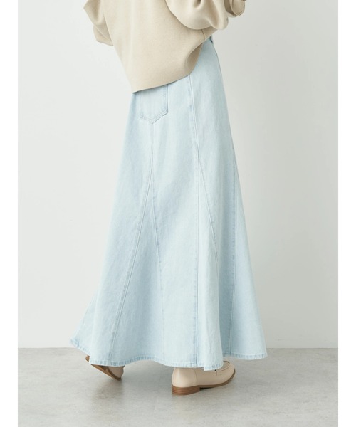earth music&ecology(アースミュージックアンドエコロジー)の「デニムマーメイドスカート(スカート・レディース・アイボリー/サックスブルー/ダークインディゴブルー・S/M)」の20枚目の写真