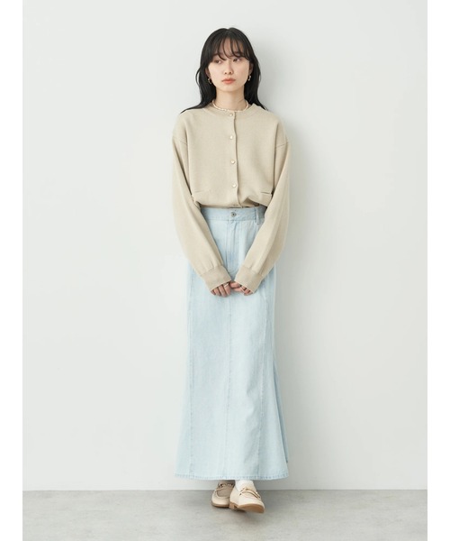 earth music&ecology(アースミュージックアンドエコロジー)の「デニムマーメイドスカート(スカート・レディース・アイボリー/サックスブルー/ダークインディゴブルー・S/M)」の21枚目の写真