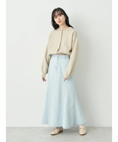 earth music&ecology(アースミュージックアンドエコロジー)の「デニムマーメイドスカート(スカート・レディース・アイボリー/サックスブルー/ダークインディゴブルー・S/M)」の22枚目の写真