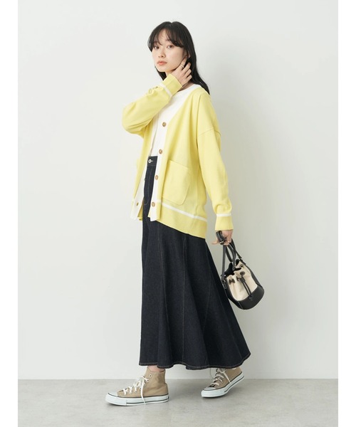 earth music&ecology(アースミュージックアンドエコロジー)の「デニムマーメイドスカート(スカート・レディース・アイボリー/サックスブルー/ダークインディゴブルー・S/M)」の7枚目の写真