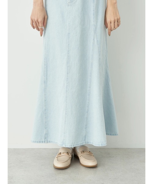 earth music&ecology(アースミュージックアンドエコロジー)の「デニムマーメイドスカート(スカート・レディース・アイボリー/サックスブルー/ダークインディゴブルー・S/M)」の10枚目の写真