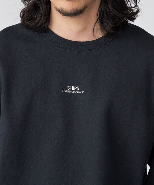 SHIPS（シップス）の「*SHIPS: STYLISH STANDARD ミニ ロゴ 刺繍 クルーネック スウェット（スウェット・メンズ・グレー/ブラック/ホワイト/ライトグレー・SMALL/MEDIUM/LARGE/X-LARGE/XX-LARGE）」の3枚目の写真