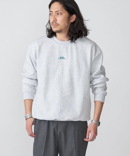 SHIPS（シップス）の「*SHIPS: STYLISH STANDARD ミニ ロゴ 刺繍 クルーネック スウェット（スウェット・メンズ・グレー/ブラック/ホワイト/ライトグレー・SMALL/MEDIUM/LARGE/X-LARGE/XX-LARGE）」の7枚目の写真