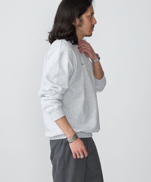 SHIPS（シップス）の「*SHIPS: STYLISH STANDARD ミニ ロゴ 刺繍 クルーネック スウェット（スウェット・メンズ・グレー/ブラック/ホワイト/ライトグレー・SMALL/MEDIUM/LARGE/X-LARGE/XX-LARGE）」の11枚目の写真