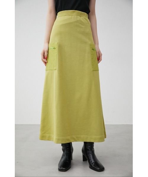 セール】QUILTED DETAIL LONG SKIRT/キルティングディテール
