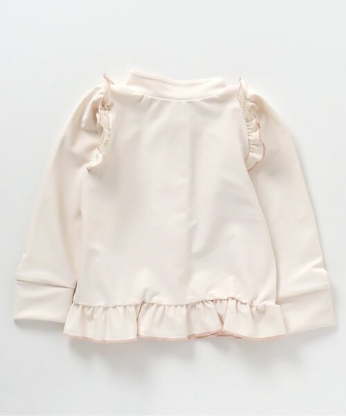 apres les cours（アプレレクール）の「【UVカット】ペプラムフリルラッシュガード（ラッシュガード・キッズ・アイボリー/ピンク・120/100/80/130/90/110/140）」の15枚目の写真