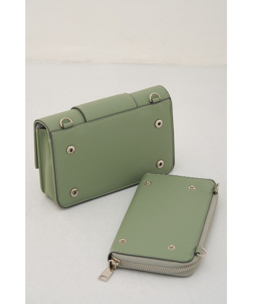 AZUL by moussy(アズールバイマウジー)の「AZ MOTIF WALLET BAG/アズールモチーフウォレットバッグ(ハンドバッグ・レディース・ブラック/ライトグリーン/アイボリー・FREE)」の7枚目の写真
