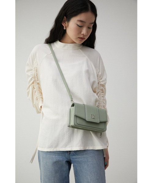 AZUL by moussy(アズールバイマウジー)の「AZ MOTIF WALLET BAG/アズールモチーフウォレットバッグ(ハンドバッグ・レディース・ブラック/ライトグリーン/アイボリー・FREE)」の10枚目の写真