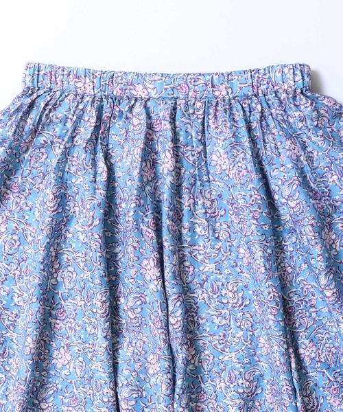 lil nina（リルニーナ）の「レーヨン プリント ギャザースカート（スカート・レディース・チャコール/グリーン/ブルー・FREE）」の18枚目の写真