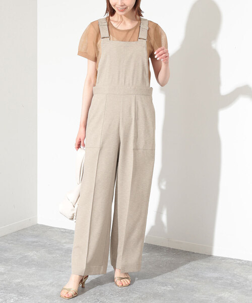 SLOBE IENA(スローブイエナ)の「リネンライクバッククロスサロペット(サロペット/オーバーオール・レディース・ブラック/ベージュ・36/38)」の21枚目の写真