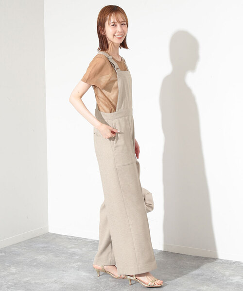 SLOBE IENA(スローブイエナ)の「リネンライクバッククロスサロペット(サロペット/オーバーオール・レディース・ブラック/ベージュ・36/38)」の22枚目の写真