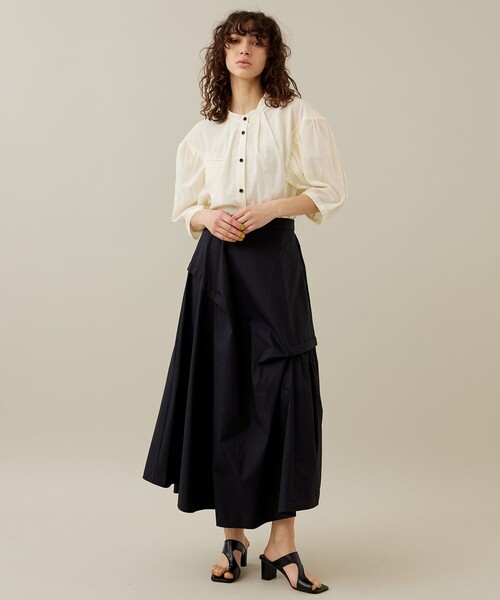 RUMCHE(ラムシェ)の「【RUMCHE/ラム・シェ】タイプライターアシンメトリースカート(スカート・レディース・ブラック・SMALL/MEDIUM)」の4枚目の写真