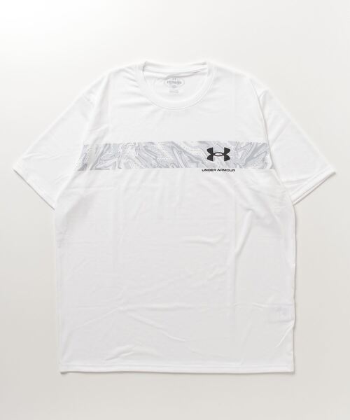 UNDER ARMOUR（アンダーアーマー）の「アンダーアーマー  UAテック ショートスリーブTシャツ 〈グラフィック〉（Tシャツ/カットソー・メンズ・ブラック×グレー/ブラック×レッド/ホワイト・LL/M/3L/L/S）」の2枚目の写真
