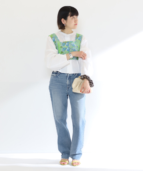 VERMEIL par iena ヴェルメイユ パー イエナ フラワージャガードビスチェ 23-051-938-8000 グリーン ITR6626X6N8S VERMEIL par iena - VERMEIL par iena ヴェルメイユ パー イエナ