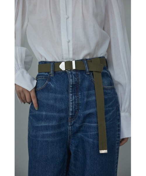 BLACK BY MOUSSY（ブラックバイマウジー）の「tape belt(テープベルト）（ベルト・レディース・ブラック/カーキ/ベージュ・FREE）」の21枚目の写真