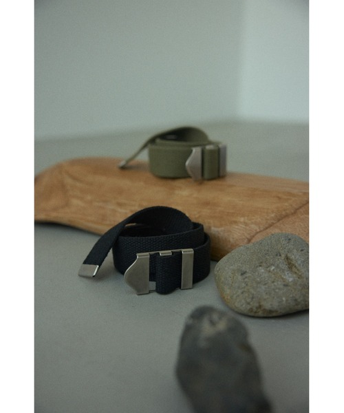 BLACK BY MOUSSY（ブラックバイマウジー）の「tape belt(テープベルト）（ベルト・レディース・ブラック/カーキ/ベージュ・FREE）」の20枚目の写真