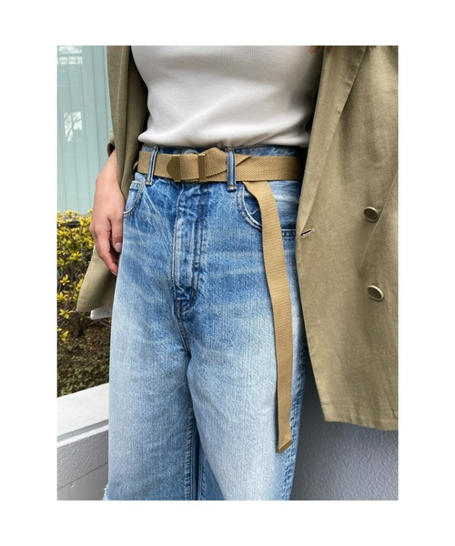 BLACK BY MOUSSY（ブラックバイマウジー）の「tape belt(テープベルト）（ベルト・レディース・ブラック/カーキ/ベージュ・FREE）」の14枚目の写真