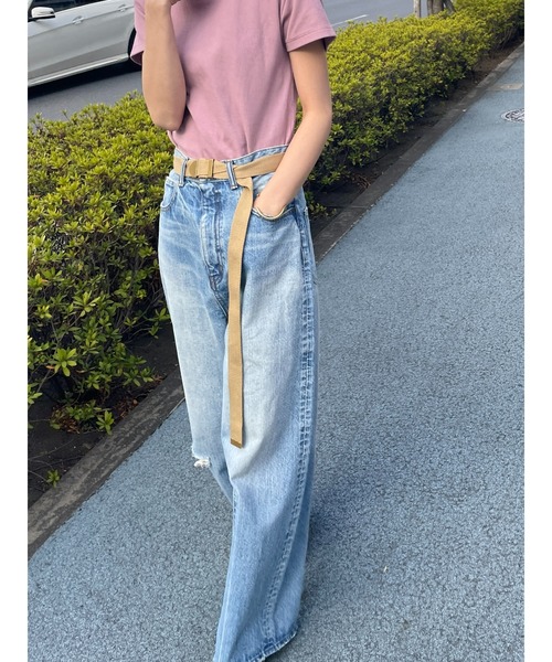 BLACK BY MOUSSY（ブラックバイマウジー）の「tape belt(テープベルト）（ベルト・レディース・ブラック/カーキ/ベージュ・FREE）」の18枚目の写真