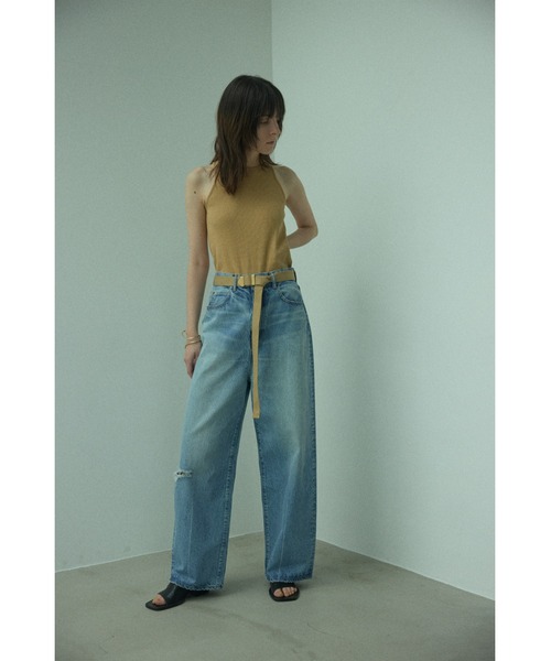 BLACK BY MOUSSY（ブラックバイマウジー）の「tape belt(テープベルト）（ベルト・レディース・ブラック/カーキ/ベージュ・FREE）」の4枚目の写真