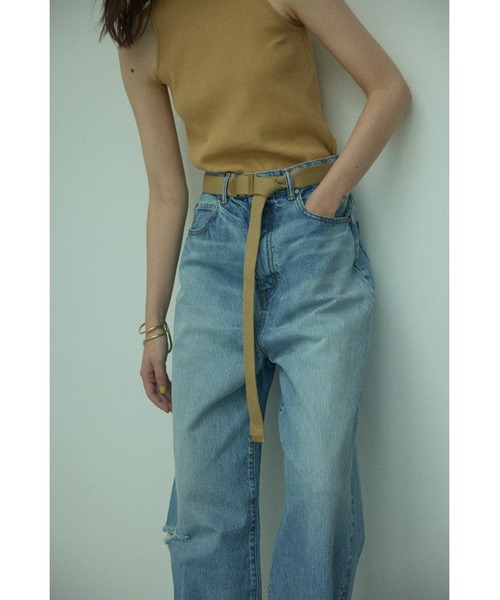 BLACK BY MOUSSY（ブラックバイマウジー）の「tape belt(テープベルト）（ベルト・レディース・ブラック/カーキ/ベージュ・FREE）」の5枚目の写真