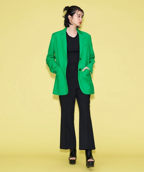 FOREVER 21(フォーエバー トゥエンティーワン)の「【POP】ビッグテーラードジャケット(その他アウター・レディース・グリーン・FREE)」の3枚目の写真