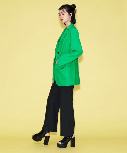 FOREVER 21(フォーエバー トゥエンティーワン)の「【POP】ビッグテーラードジャケット(その他アウター・レディース・グリーン・FREE)」の4枚目の写真